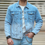 drip outfit men Denim Jacket Casual Jacket Loose Spring and Autumn New Men's Jacket Spring Square Collar Denim Clothing Trend