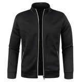 Riolio Autumn Winter Men's Zipper Knit Long Sleeves Thin Cashmere Fashion Top Sweater Coat