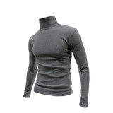 Men's Cotton Half Turtleneck Bottoming Sweater Men's Autumn and Winter Men's Casual Solid Color Sweater