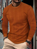 Autumn Men's Solid Color round Neck Long-Sleeved Sweater Men's Twist Pullover Sweater