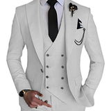 semi formal men outfit African Business Casual Men's Three-Piece Suit for Bridegroom Men