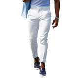 mens clothing styles casual European Size Business Casual Men's Pants Loose plus Size Elastic Waist Lace-up All-Match Solid Color Trousers Men