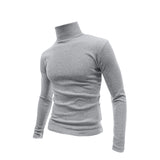 Men's Cotton Half Turtleneck Bottoming Sweater Men's Autumn and Winter Men's Casual Solid Color Sweater