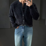 Riolio - MOHAIR BUTTON-UP SWEATER CARDIGAN - chill guy 90s fashion mens fashion