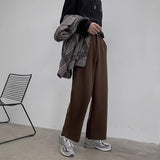 fall outfits women Retro Woolen Pants Men's Straight Loose Spring and Autumn Korean Style Trendy Casual Suit Pants Hong Kong Style