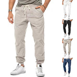 Riolio Spring and Autumn Men's Casual Pants Loose Ankle-Tied Trousers Leisure Sports Outdoor Overalls