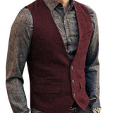 fall outfits men 2024 plus Size V-neck Original Multi-Pocket Casual Vest a Lot of Fashion