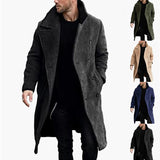 mens clothing styles casual New Woolen Coat Men's Thickened Coat Hot Single Woolen Trench Coat