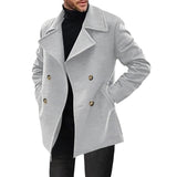 men’s fashion Men's Trench Coat Spring and Autumn Men's Coat Mid-Length Casual Men's Coat