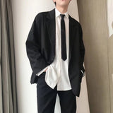 semi formal men outfit Small Suit Jacket Men's Fashionable Handsome Casual Internet Celebrity Top Spring and Autumn New Loose Solid Color Suit