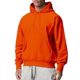 Autumn and Winter Men's Sports Solid Color Fleece Sweater Men's Hoodie