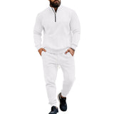 Autumn and Winter Men's Two-Piece Sweater Jacquard Street Fashion Casual Sportswear Suit