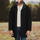 winter outfits men Autumn and Winter Men's Mid-Length Fur Coat