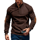 Autumn and Winter Men's Corduroy Casual Stand Collar Long Sleeve Pocket Sweater Men