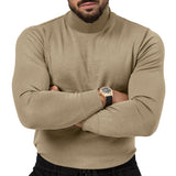 Autumn and Winter High Elastic Turtleneck Knitted Cashmere Sweater Thickened Young Men's Warm Undercoat