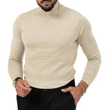 Autumn and Winter High Elastic Turtleneck Knitted Cashmere Sweater Thickened Young Men's Warm Undercoat