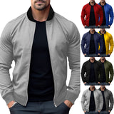 Autumn and Winter Top Men's Stand Collar Zipper Casual Long-Sleeved Men's Sweater Jacket