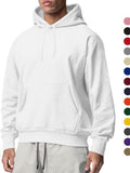 Autumn and Winter Men's Sports Solid Color Fleece Sweater Men's Hoodie