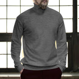 Men's Cotton Half Turtleneck Bottoming Sweater Men's Autumn and Winter Men's Casual Solid Color Sweater