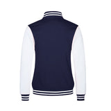 Baseball Uniform Men's Autumn and Winter Fleece Loose Casual Stand Collar Button Men's Baseball Uniform Flight Jacket