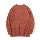 men fall outfits casual New Trendy Solid Color Simple Loose Boyfriend Style Men's Pullover Thickened Sweater Men's Casual All-Matching Sweater