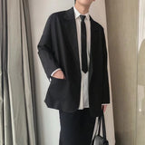 semi formal men outfit Small Suit Jacket Men's Fashionable Handsome Casual Internet Celebrity Top Spring and Autumn New Loose Solid Color Suit