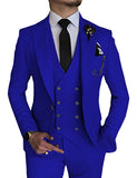 semi formal men outfit African Business Casual Men's Three-Piece Suit for Bridegroom Men