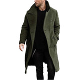 mens clothing styles casual New Woolen Coat Men's Thickened Coat Hot Single Woolen Trench Coat