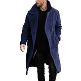 mens clothing styles casual New Woolen Coat Men's Thickened Coat Hot Single Woolen Trench Coat