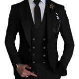 semi formal men outfit African Business Casual Men's Three-Piece Suit for Bridegroom Men