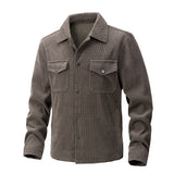 Double-Sided Coat Spring and Autumn Corduroy Casual Men's Fashion Slim Solid Color Men's Top