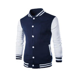 Baseball Uniform Men's Autumn and Winter Fleece Loose Casual Stand Collar Button Men's Baseball Uniform Flight Jacket