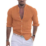 mens outfits 2024 New Men's Summer Shirt Beach Shirt Long Sleeve Solid Color Hawaiian Holiday Clothing