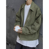 mens jackets Green Retro Distressed Crack-Proof Windproof Casual Niche High-Grade Profile Jacket Men's and Women's Jacket