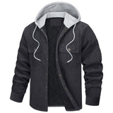 Corduroy Men's Cotton-Padded Coat Hooded Long Sleeve Cotton and Thickening Multi-Pocket Warm Cotton-Padded Coat Men