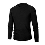 Waffle Autumn Long-Sleeved Men's Autumn and Winter round Neck Bottoming Sweater Men