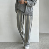 Riolio - DRAWSTRING STRIPED STRAIGHT PANTS - chill guy 90s fashion mens fashion