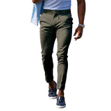 mens clothing styles casual European Size Business Casual Men's Pants Loose plus Size Elastic Waist Lace-up All-Match Solid Color Trousers Men