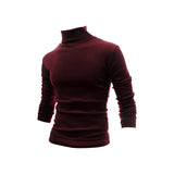 Men's Cotton Half Turtleneck Bottoming Sweater Men's Autumn and Winter Men's Casual Solid Color Sweater