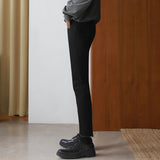 semi formal men outfit Black Jeans Men's Slim Fit Skinny Pants Stretch Slimming Tight Korean Style Trendy Skinny Casual Pants