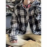 mens fall outfits Factory Plaid Shirt Men's Long Sleeve Spring American Retro Coat New Casual Loose Inner Wear