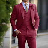 man outfit 2024 New Business Casual Men's Three-Piece Suit Bridegroom Suit Men's Wedding Banquet plus Size Suit Men