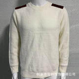 mens fall fashion Autumn and Winter New Men's Sweater round Neck Long Sleeve Stitching Pullover Sweater Slim Sweater