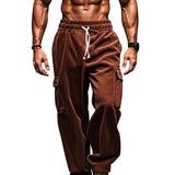 Autumn and Winter Men's Casual Trousers Loose Corduroy Wide-Leg Pants