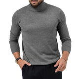 Autumn and Winter High Elastic Turtleneck Knitted Cashmere Sweater Thickened Young Men's Warm Undercoat