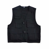 streetwear men outfits Workwear Vest Jacket Men's Ins Trendy Functional Multi-Pocket Waistcoat Sleeveless Vest Vest