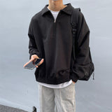 Riolio - HALF ZIP-UP COLLAR SWEATER - chill guy 90s fashion mens fashion