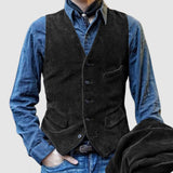 fall outfits men Workwear American Retro Men's Vest Corduroy Vest Casual Jacket British Style