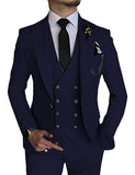 semi formal men outfit African Business Casual Men's Three-Piece Suit for Bridegroom Men