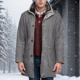 winter outfits men Autumn and Winter Men's Mid-Length Fur Coat